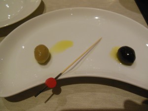 Amuse-bouche Fake oliven