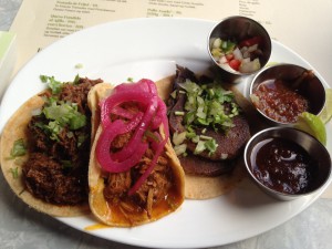 Tacos Fra venstre svin, lam og oksetunge