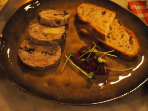 Forrett: Terrine med foie gras