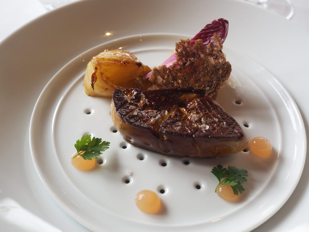 Foie gras, sikori og kvede