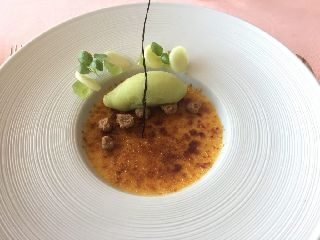 Créme brûlée med granny smith